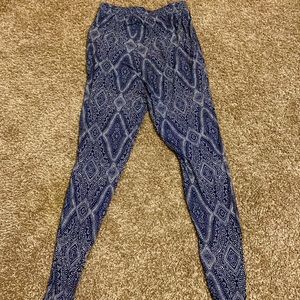 Charlotte Russe Blue Tribal Parachute Pants